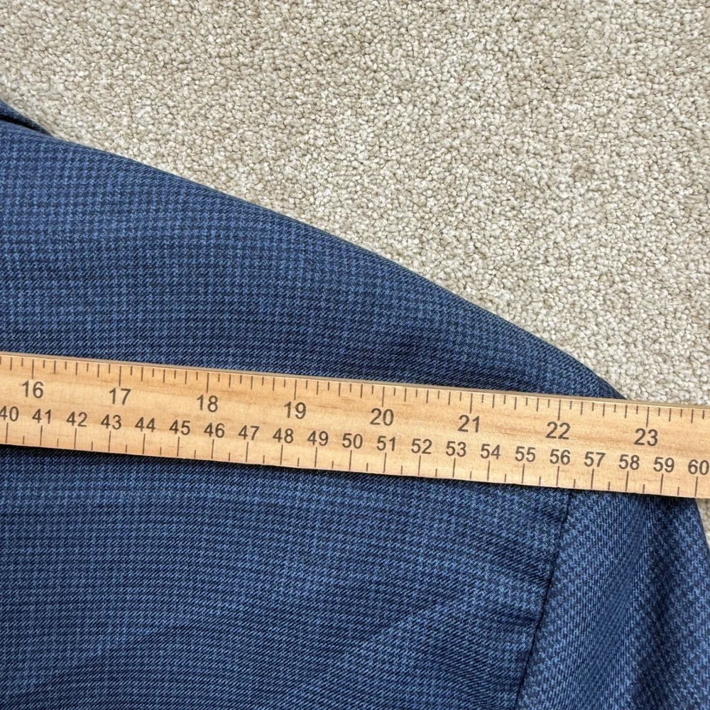 Jos. A. Bank Mens 44R‎ Blue Blazer Sport Coat Traditional Fit Micro Check Jacket